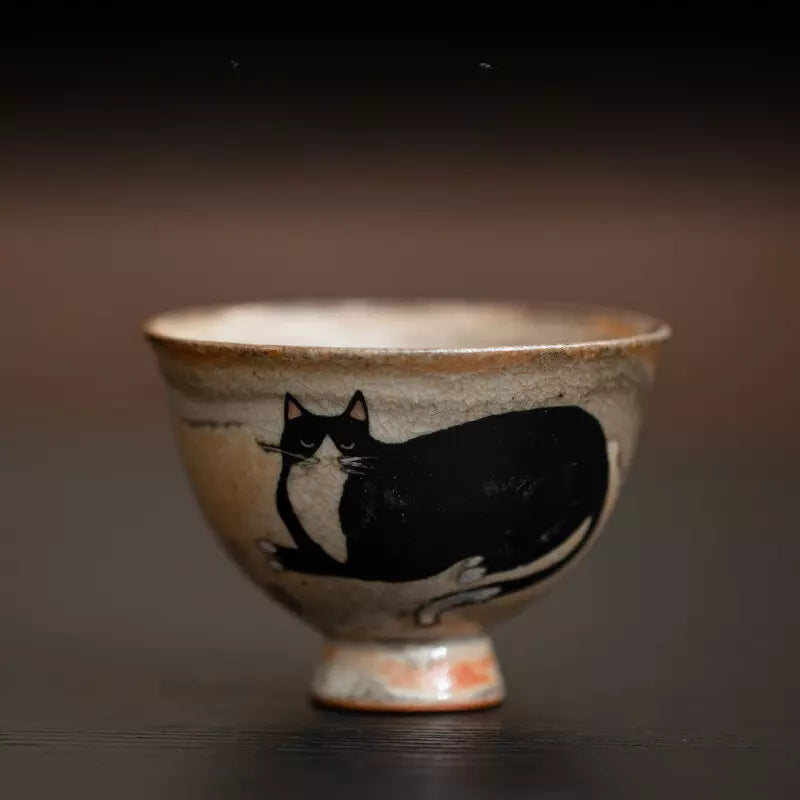 Vintage Cat Teacup 60ML-Extreme Wind Cat