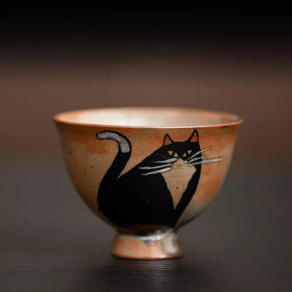 Vintage Cat Teacup 60ML-Extreme Wind Cat