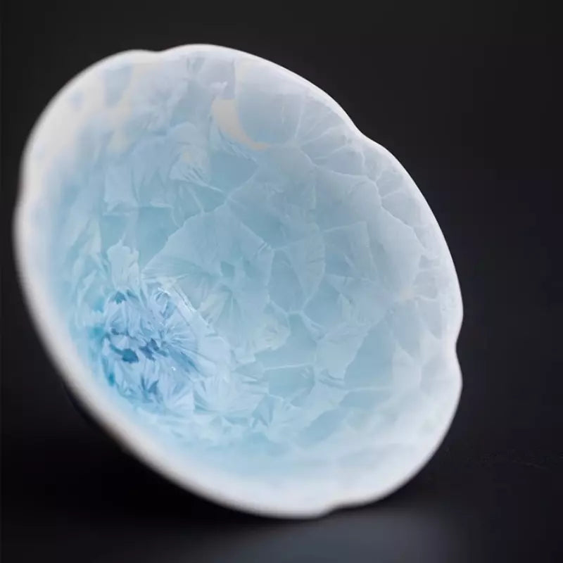 Blue Ice Crystalline Glaze 60ML Bowl Cup