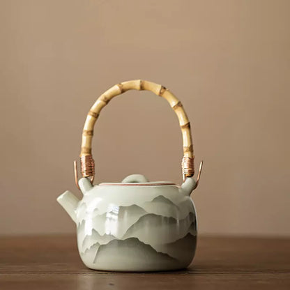 Mountain Bloom Crackle Glaze Teapot 120ml