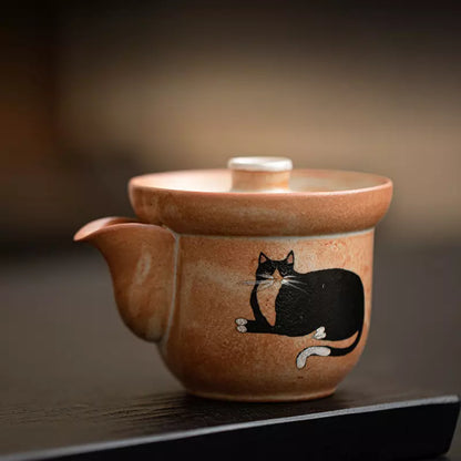 Shuangji Hand Teapot 130ML- Dongli Cat